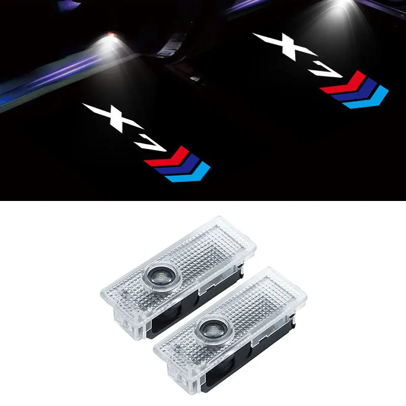 

2Pcs/Set Car Door LED HD Welcome Light Shadow Lamp For BMW G07 X7 Logo Laser Projector Ghost Light Auto External Accessories