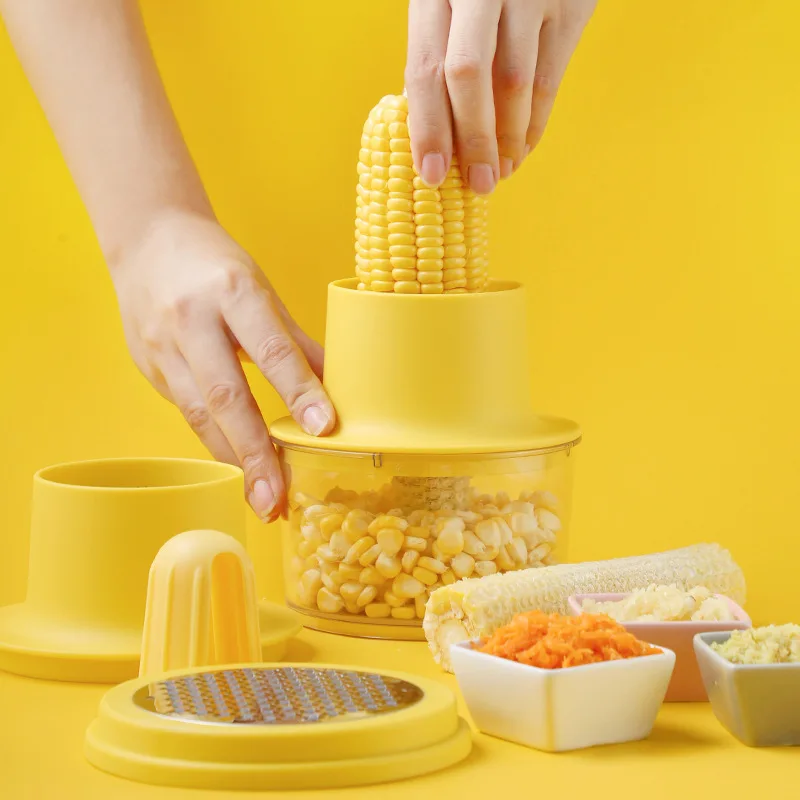 

Stainless Steel Corn Peeler, Garlic Press, Corn Thresher, Easy Peel Corn Thresher Knives, Kitchen Fruit and Vegetable Tools