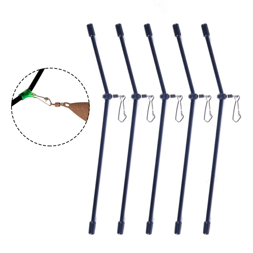 

5Pcs Fishing Anti-Tangle Feeder Boom Spacer With Rolling Swivel Snaps Balance Connector Fishing Tools Tackle For Fishing Feeder