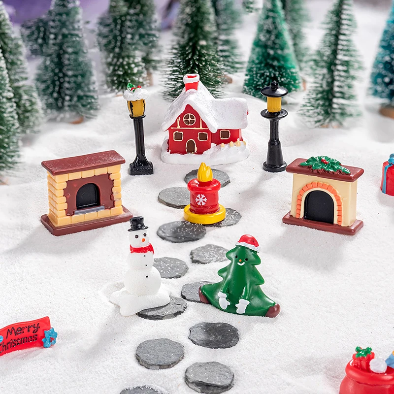 1 шт. мини-мультяшный Рождественский снеговик уличные фонари Рождественская елка