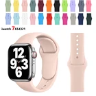 Ремешок силиконовый для Apple Watch Band 38 мм 40 мм 41 мм iWatch 7, спортивный браслет для iwatch 6 5 4 42 мм 44 мм 45 мм