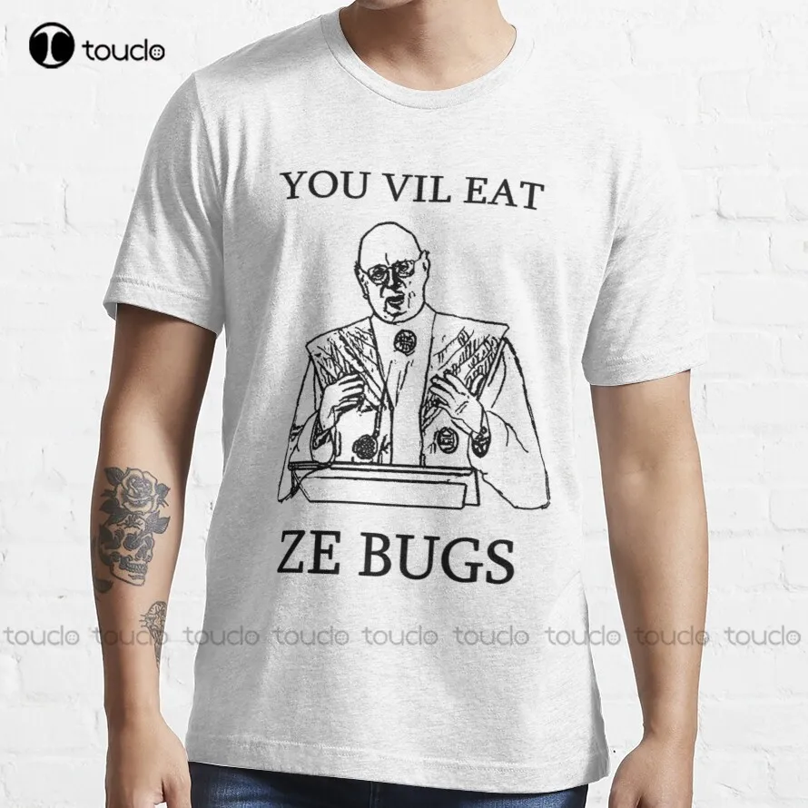 

Мужская футболка с надписью «Eat Bugs», в стиле кэжуал