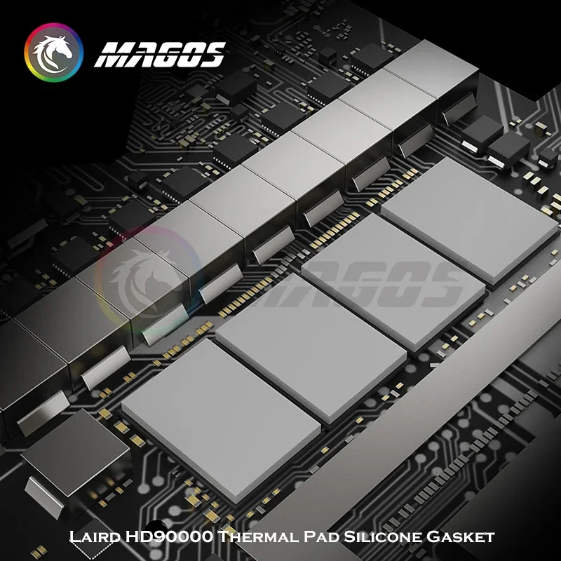 Фото Laird HD90000 термопрокладка силиконовая прокладка M2 SSD GPU 3080 3090 4080 4090 VRAM кулер памяти 13*15 мм 12 шт. №1