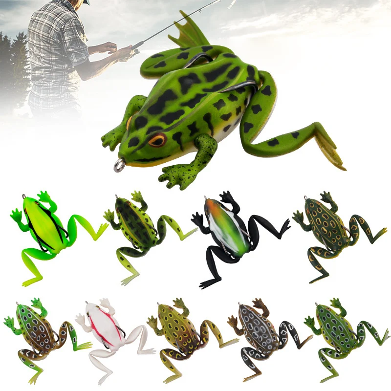 

Рыболовные приманки с 3D глазами, приманка в форме лягушки с качественными крючками, рыболовные инструменты