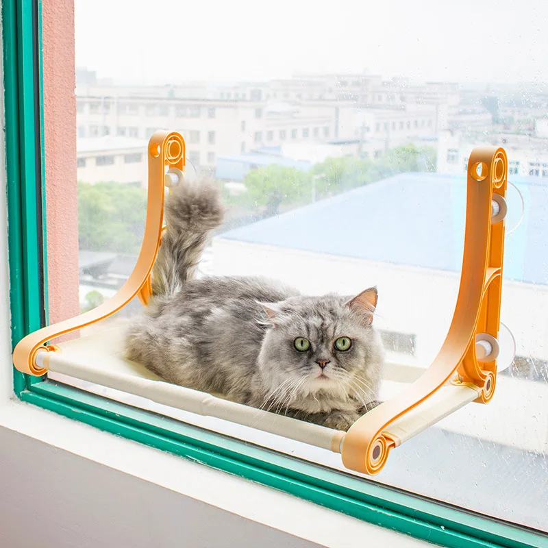 

Cat Resting Shelf Cat Window Hammock for Cats Suction Cups Mounted Extra Large Space Saving Cat Bed for Indoor Glass Window