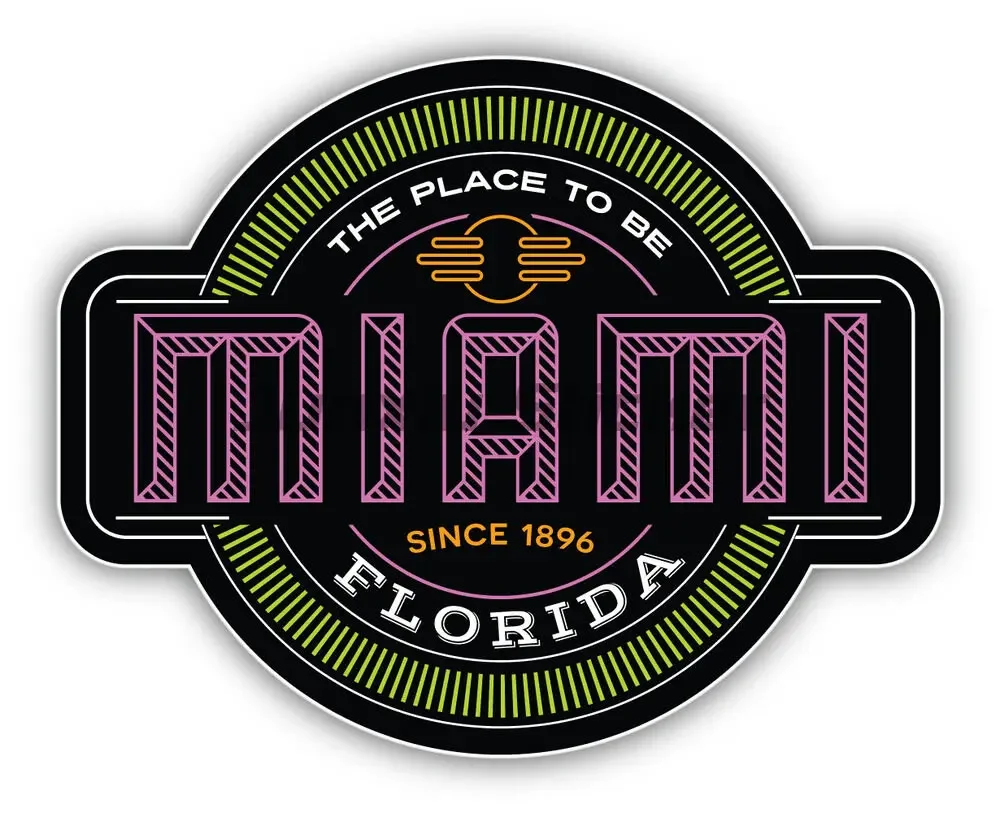 Флаг Майами Флориды автомобильные наклейки на окно автомобиля бампер гоночный