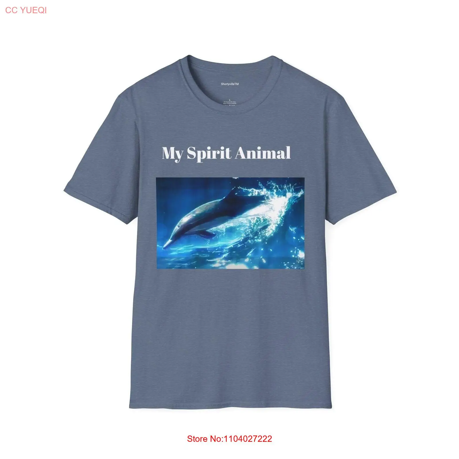 Футболка унисекс в мягком стиле My Spirit с изображением животного дельфина