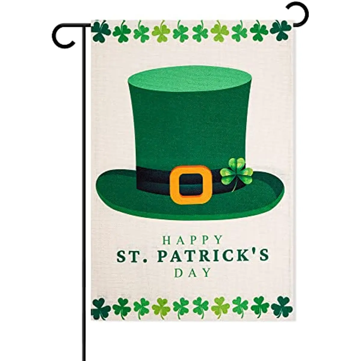 

St. Patrick's Day Garden Flag Shamrock/Hat St. Patrick's Day Flag Happy St. Patrick's Day Flag for Yard Outdoor Decoration