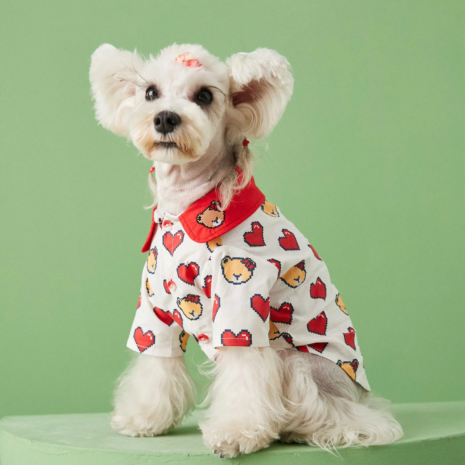 

Bear Print Cotton Clothes Comfortable Dog Shirt Breathable Coustume Durable for Puppy Cute Dogs Lovely Pet Accessories Supplier