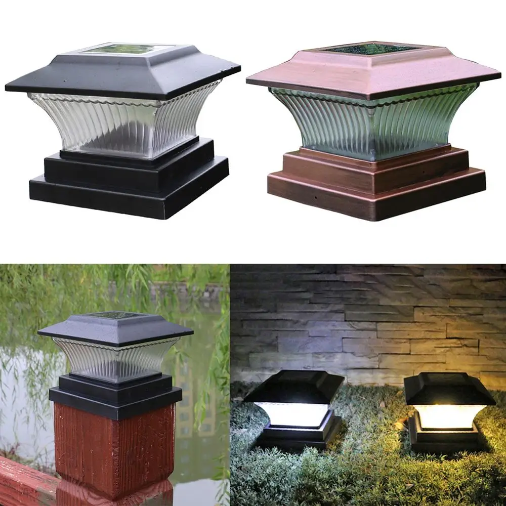 

Solar Power LED Pillar Lamp Outdoor Garden Decoration Fence Lamp Yard Post Cap Lights Waterproof Solar Lamps Path Lights