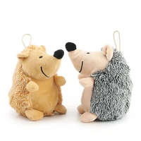 dog plush squeaky hedgehog toys interactive training dog chew toys for small and medium dogs