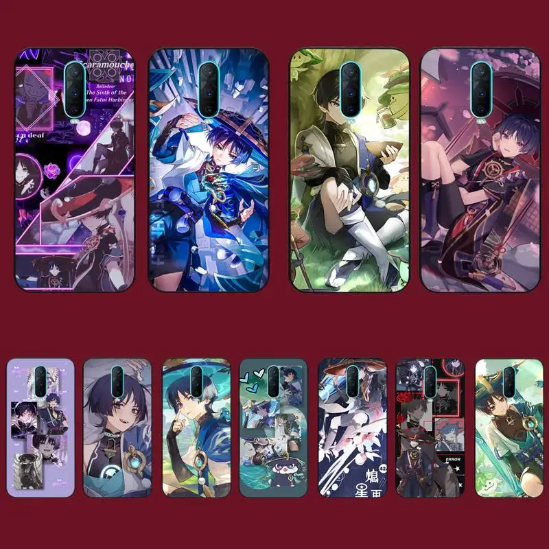 

Scaramouche Genshin Impact Phone Case for Vivo Y91C Y11 17 19 17 67 81 Oppo A9 2020 Realme c3