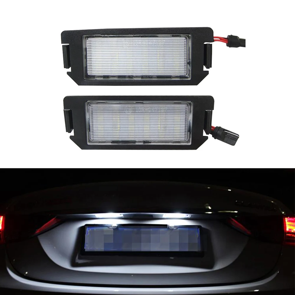 

Светодиодная подсветка для номерного знака, 2 шт., для Hyundai I20 Veloster FS townan HP XG30 Coupe GK For KIA Picanto Rio Soul Canbus 12 в, белая