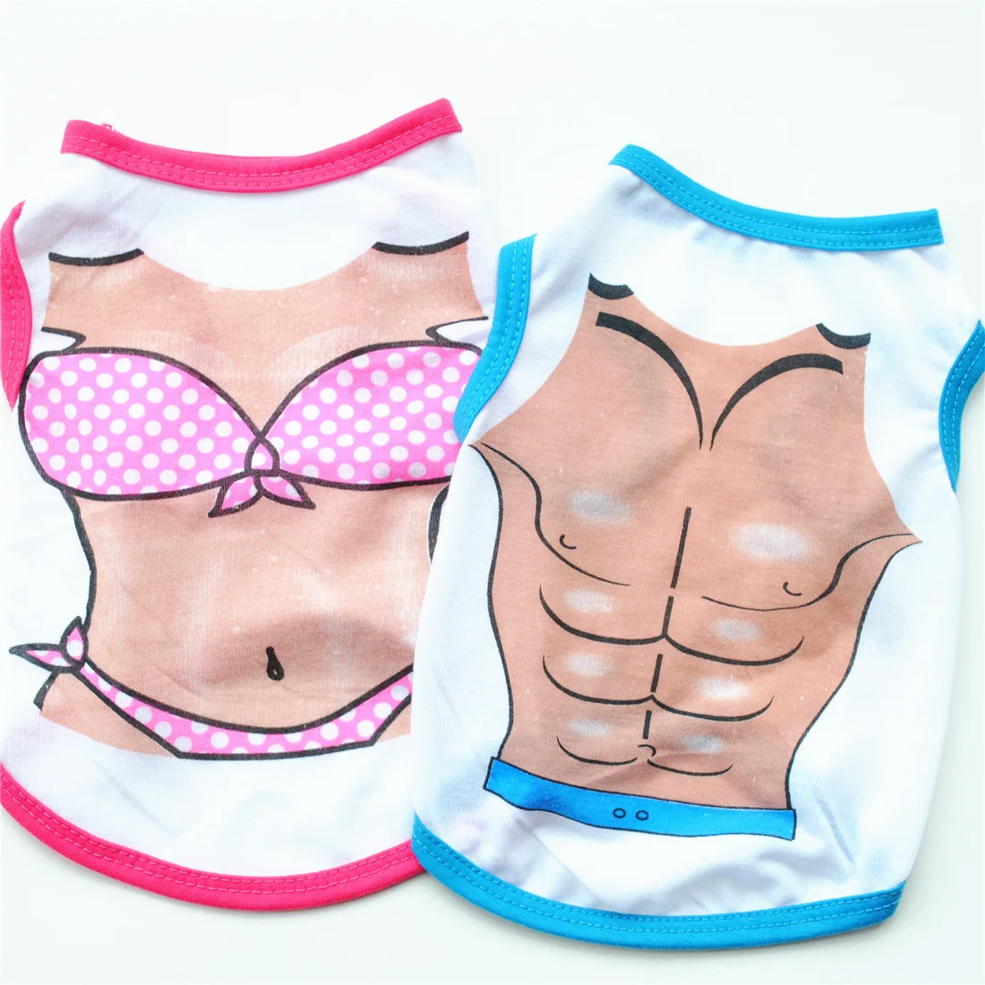 

Fashion Pet Clothes Summer Pets T-shirt for Small Dogs Pectoral Bikini Cotton Vest Teddy Clothing Dog Shirts Puppy Clothes