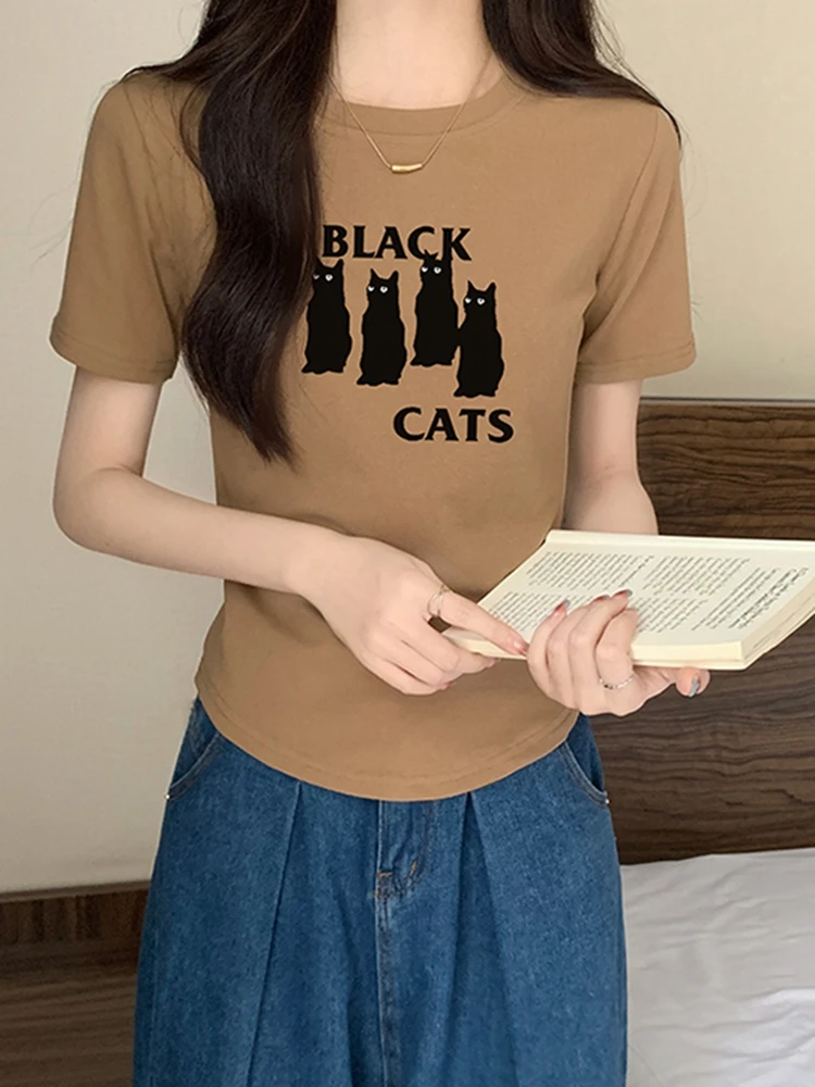 

BOBOKATEER Wetement Femme 2023 Футболка женская одежда Camiseta Mujer Графические футболки Хлопковые женские футболки с круглым вырезом Женская одежда