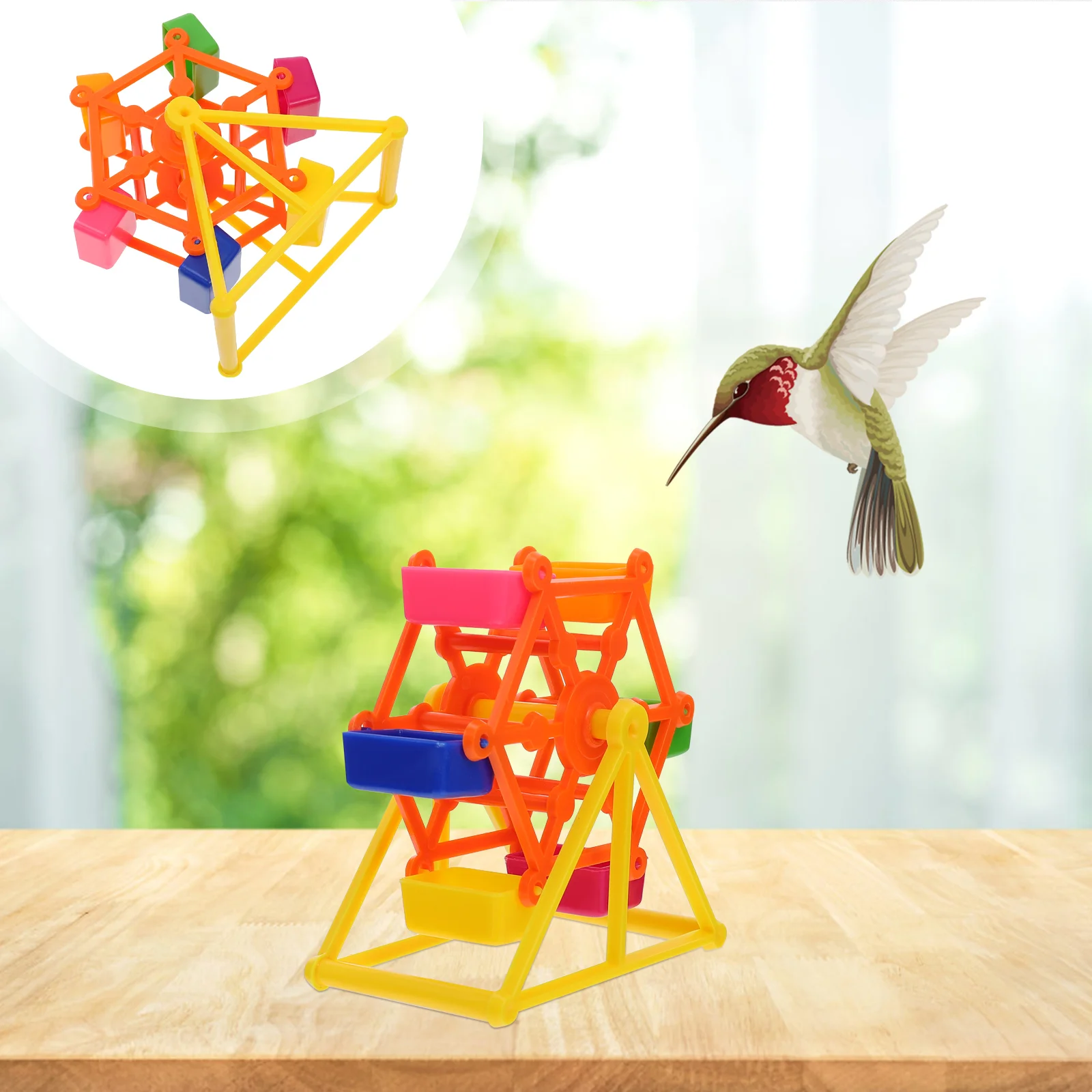 

Toy Bird Toys Parrot Foraging Trainingfeeder Parakeet Cage Intelligence Chewing Birds Cockatiel Windmill Chew Wheel Educational