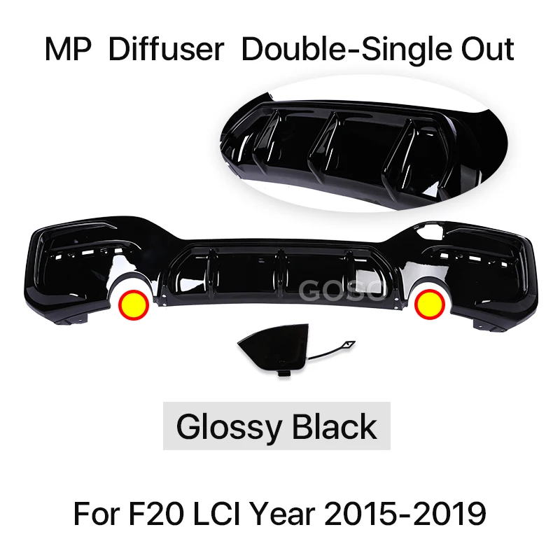 

Для BMW 1 серии F20 F21 LCI 2015-2019 CS Competition MP Style M Sport M Tech, диффузор заднего бампера из углеродного волокна, аксессуары