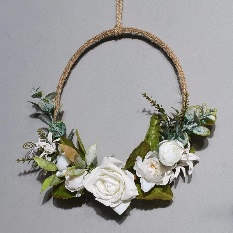 

Artificial Sunflower Vivid Simulation Flowers Wreath Wall Hanging Ornament Wedding Wall Door Decoration