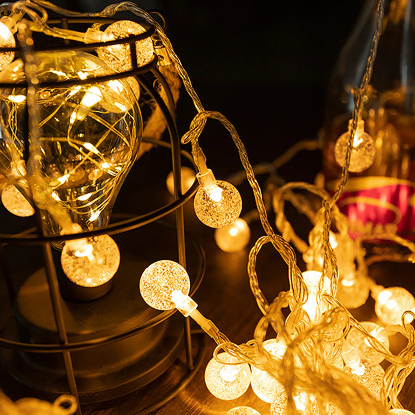 

Bubble Ball String Light LED Fairy Hanging Lighting for Camping Backyard Decoration Household Garden Lawn Party Decoration