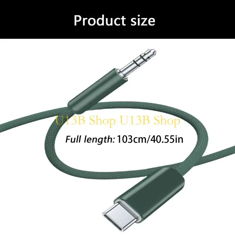 U13B USB C до 3,5 мм звуковой адаптер, шнур, чистый звук, штекер-папа для смартфонов, планшетов и ноутбуков (art.: 3920db205dbb1) - 3920db205dbb1