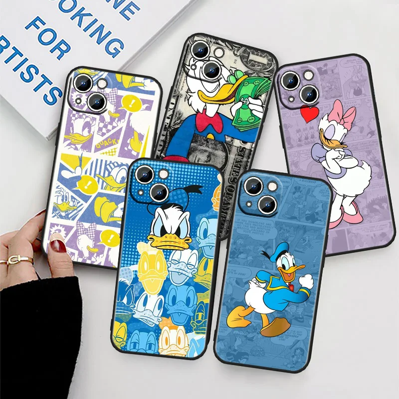 

Duck Donald Cartoon For Apple iPhone 11 Phone Case 14 13 12 XS XR X 8 7 6 6S 5 5S SE Pro Max Plus mini Black Cover