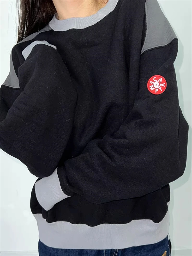 

Patchwork CAVEMPT C.E Hoodies Cav Empt CE Hooded Oversized Crew Neck Streetwear Sweatshirt CAV EMPT Hoody Men Women