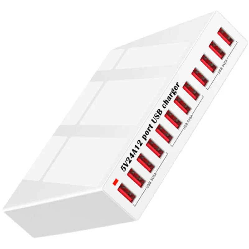 

Зарядное устройство X6 с 12 USB-портами, 5 В, 24 а