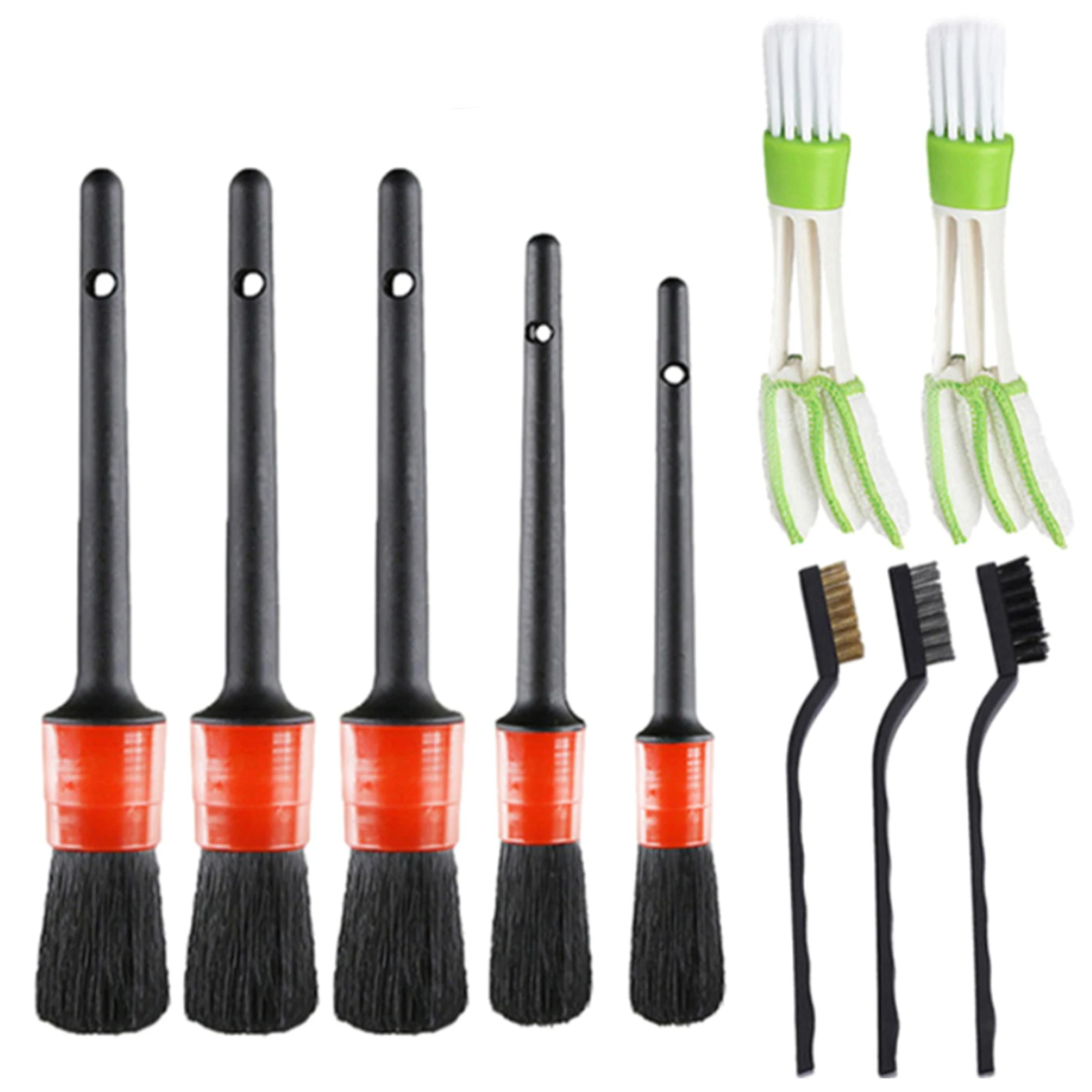 

10pcs Dashboard Engines High Density Scratch Free Handheld Air Vent Practical Auto Interior Car Detailing Brush Set Ergonomic