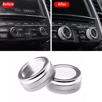 2pcs car volume radio knob cover trim lightweight for porsche 911 cayenne macan 718 accessories interior mouldings