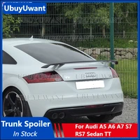 UBUYUWANT Carbon Fiber Rear Trunk Spoiler Lip Wing For Audi A5 A6 A7 S7 RS7 Sedan TT 2 Door Convertible 2008-2011 Rear Spoiler