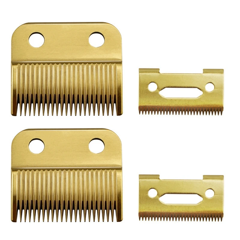 4X For Wahl Magic Clip Cord & Cordless Replacement Blade + Cutter Blade (Steel Blade)-Gold