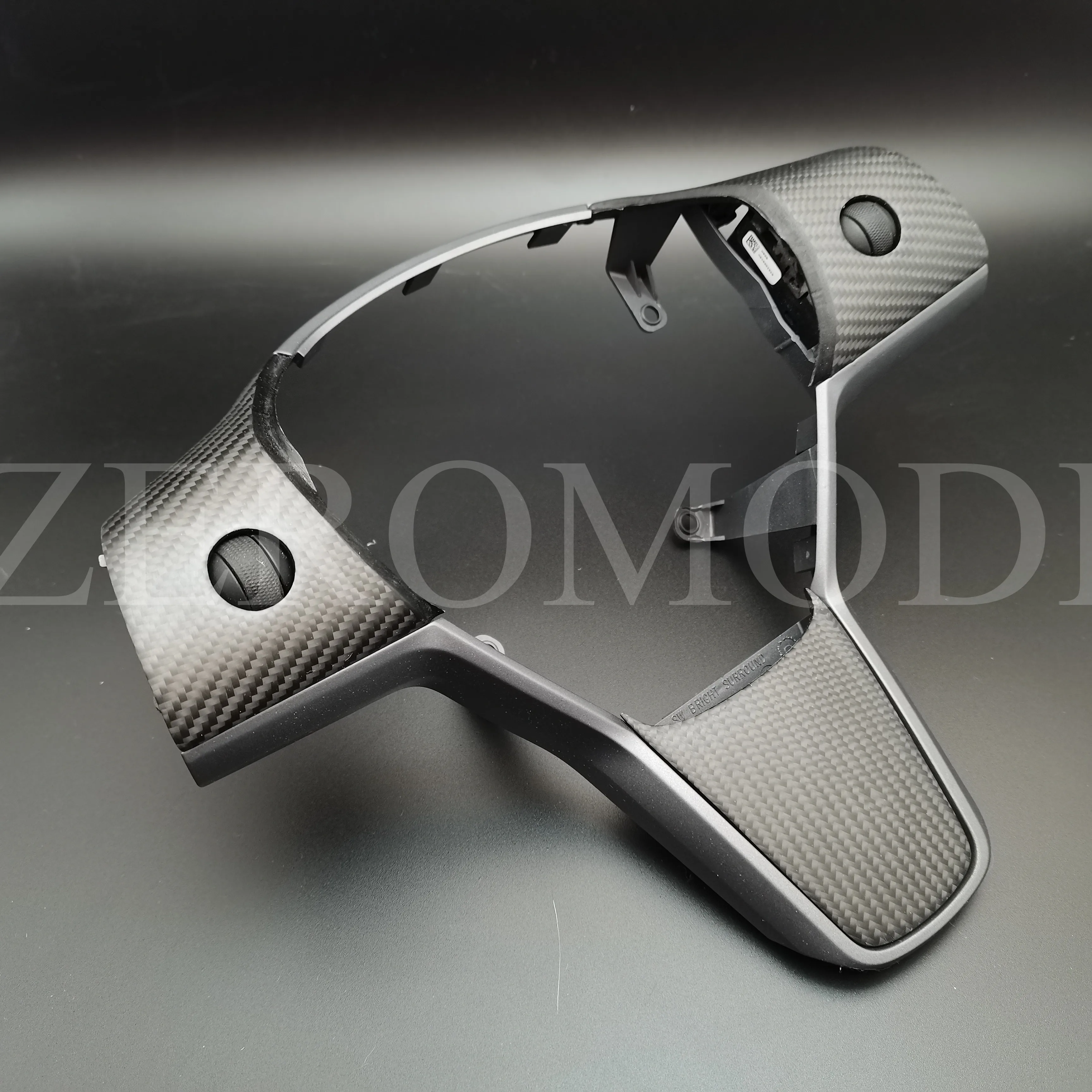 

For Tesla Model 3 Model Y 2017 2018 2019 2020 2021 Carbon Fiber Steering Wheel Button Panel Decoration Cover Trim