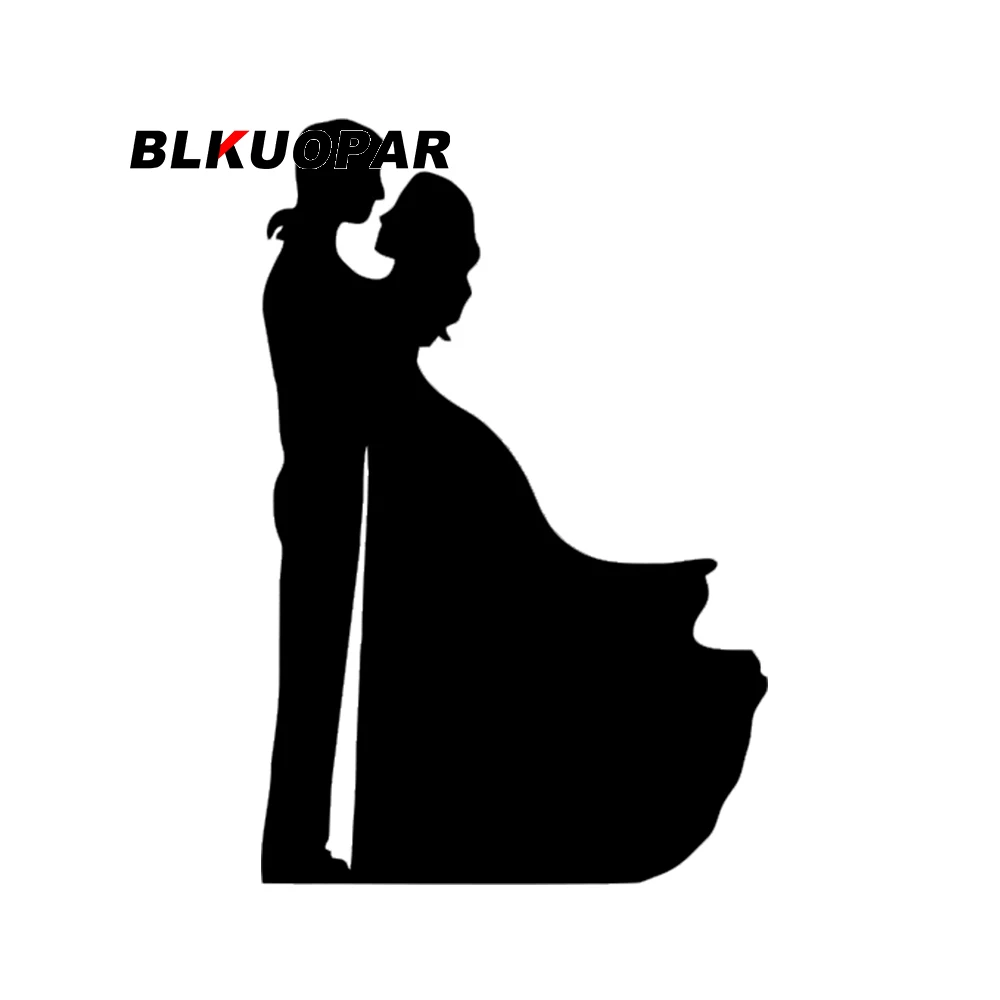 

BLKUOPAR Mr And Mrs Wedding Car Sticker Sunscreen Waterproof Creative Car Door Protector Personality Fashionable Decoration