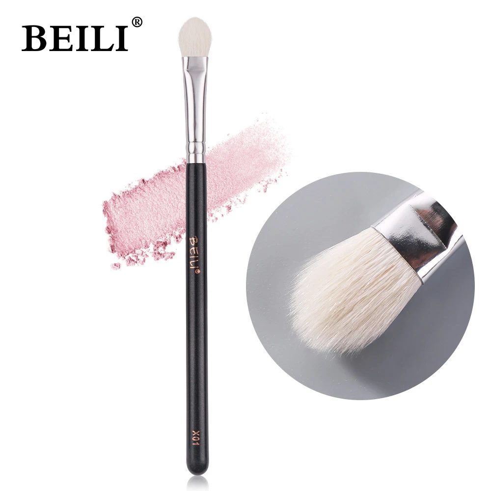 Кисти для макияжа BEILI 1 шт. черные кисти смешивания складки шейдера глаз Кисть из