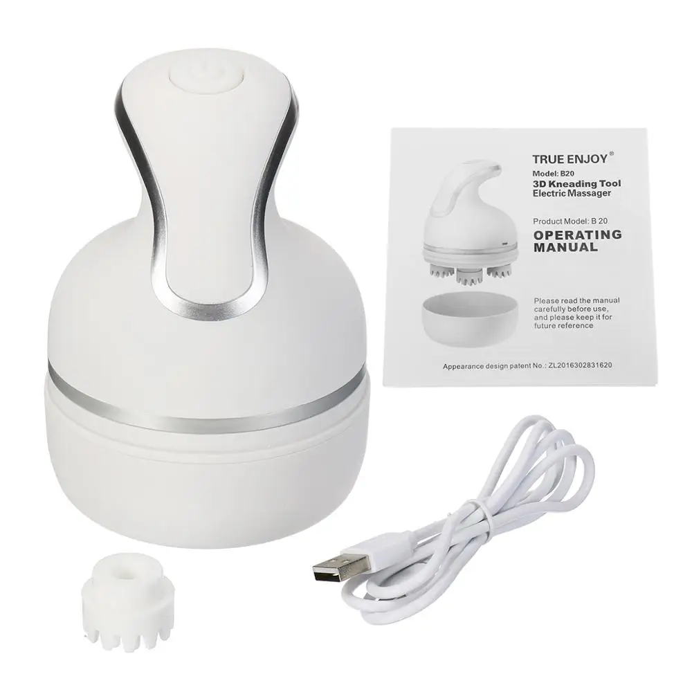 Electric Head Massager USB Charging Wireless Scalp Promote Hair Growth Body Deep Kneading Vibration Massage Health Care |