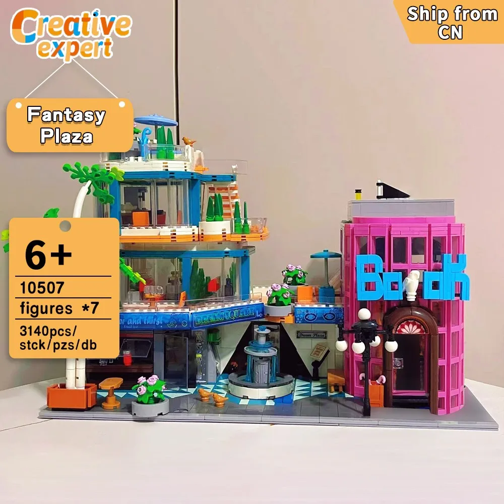 10507 креативный эксперт Moc Фэнтези Плаза уличный вид кирпичи модульная модель дома
