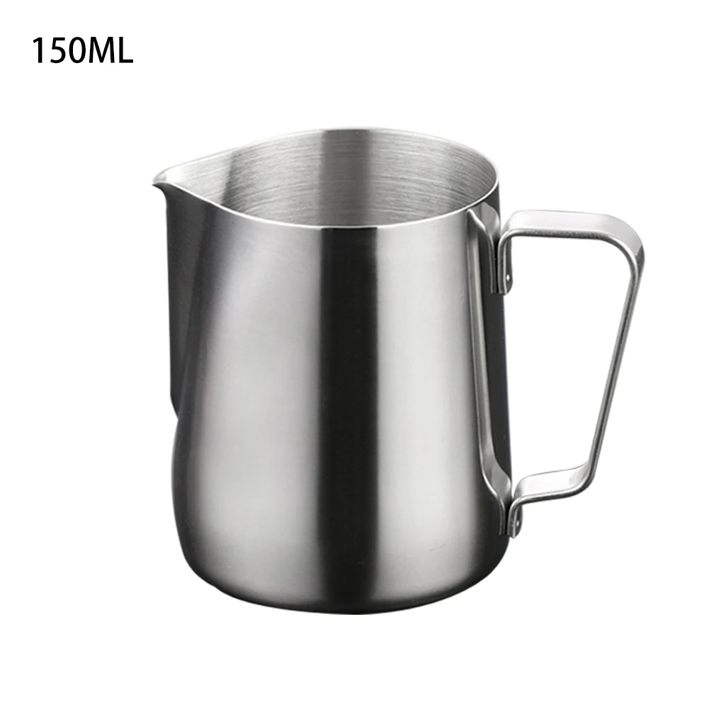 

Stainless Steel Milk Frothing Pitcher Markings 100ml/150ml/200ml/350ml/600ml Coffee Milk Frother and Latte Maker
