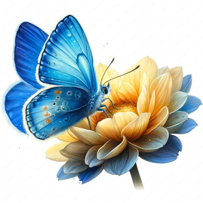 

Съемная наклейка на стену Serene Blue Butterfly из ПВХ