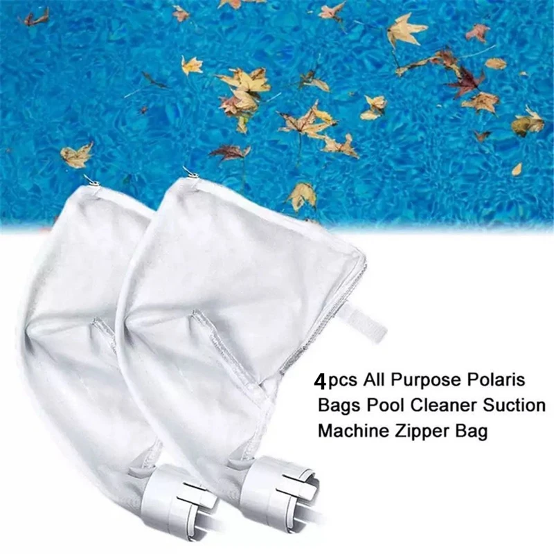 

HOT-4PCS Mesh Pool Cleaner Bags, Filter Bag Zippers Replacement For Polaris 360 & 380 Pool Cleaner