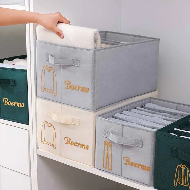 

Clothes Organization Storage Box Cabinets and Drawers Non-Woven Organizer Box Closet Pants Sweater Sorting Organizer Boxes