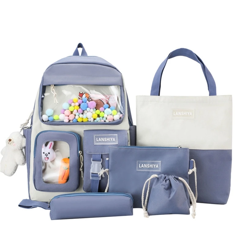 

5 шт., Женский школьный рюкзак в стиле Харадзюку