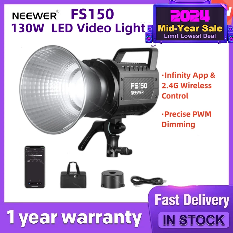 NEEWER FS150B ビデオライト 2.4G/APP 130W 【公式通販】