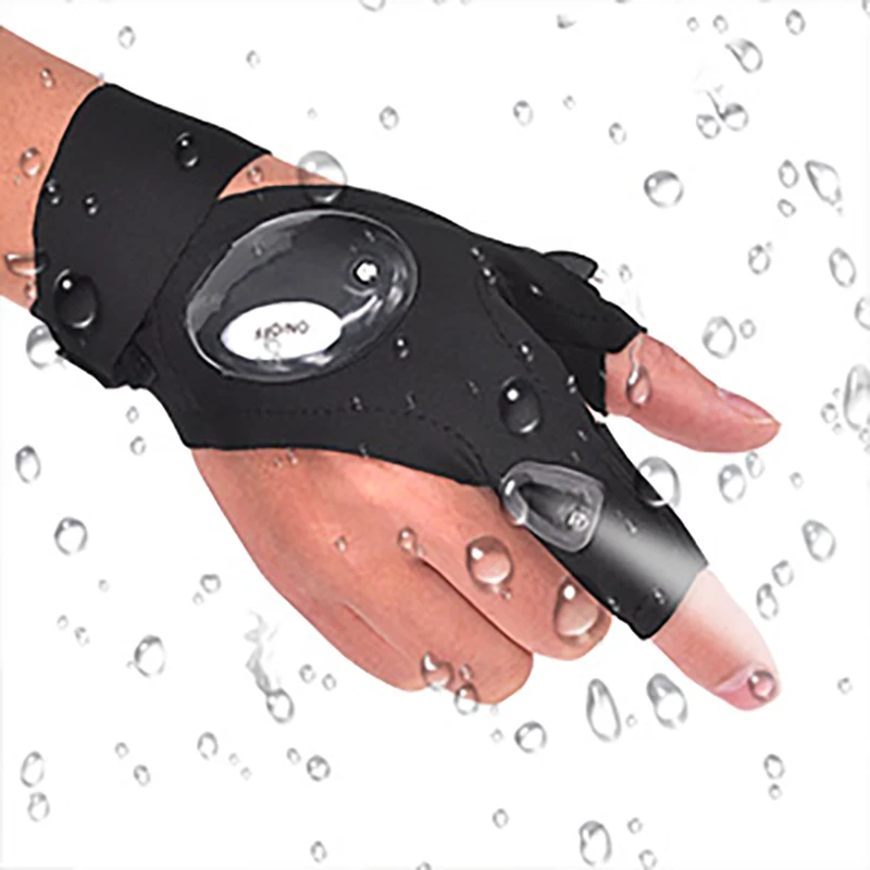 

2022 New Night Lighting Gloves LED Flashlight Repair Sports Fishing Finger Lights Luminous Camping Cycling Rescue Tools Gloves