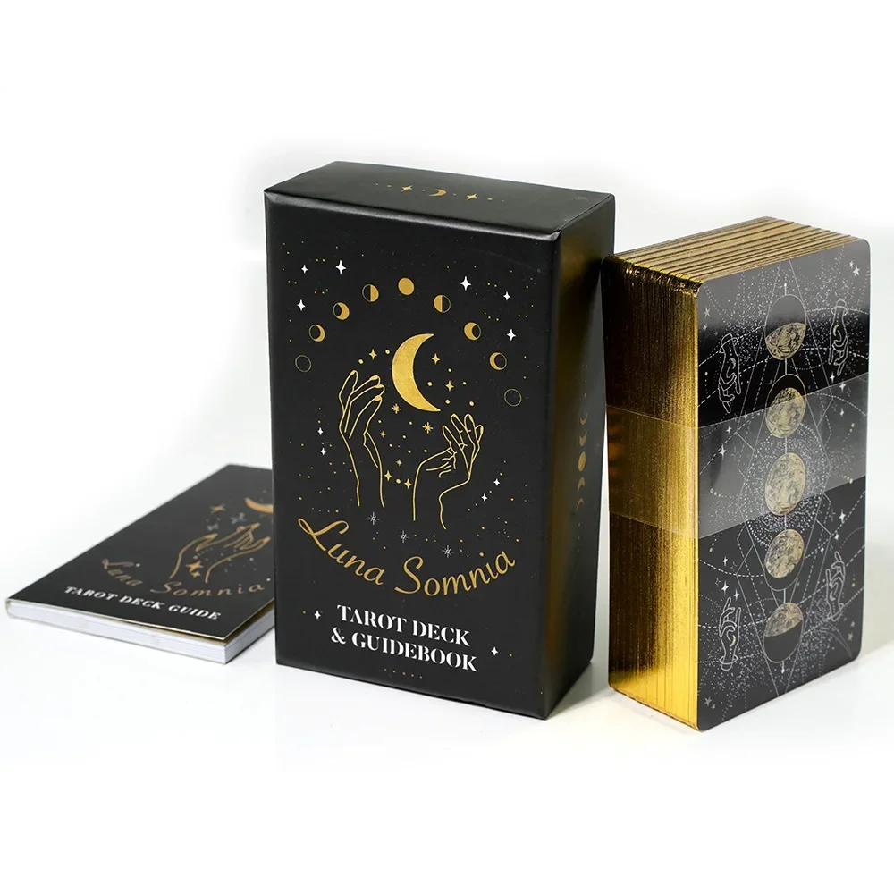 Luna somnia Tarot 78 шт. карт Размер 1:1 Позолоченный край руководство книга Таро