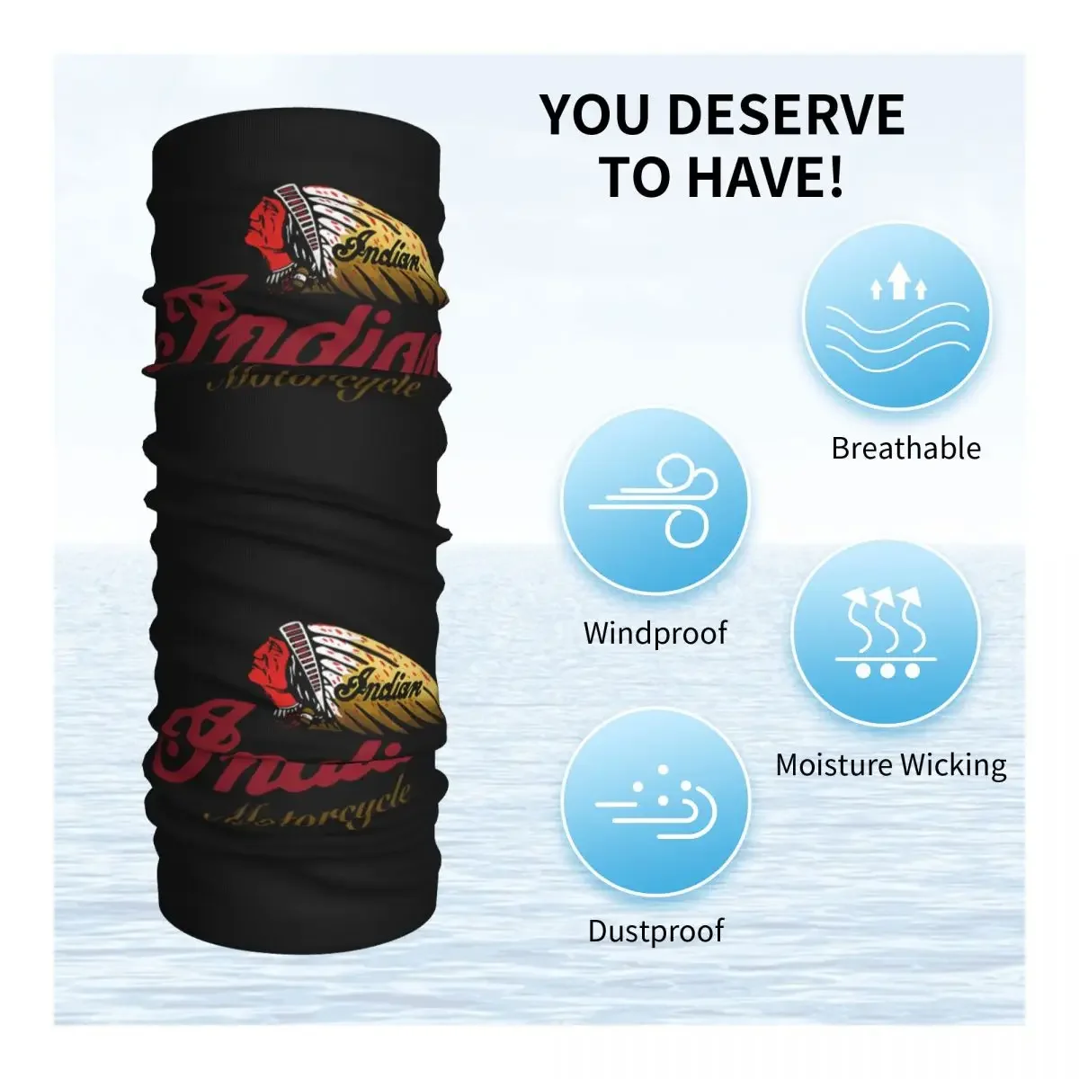 Индийский шарф шейный платок Шейная маска для лица из полиэстера