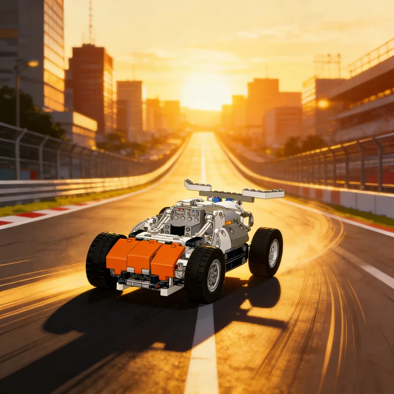 Фото 300 шт. MOC RC Orbit Racer Технический конструктор, модель для сборки, рождественский подарок, игрушка, креативный декор, образовательный набор, художественное творчество, 3D-модель на день рождения №1