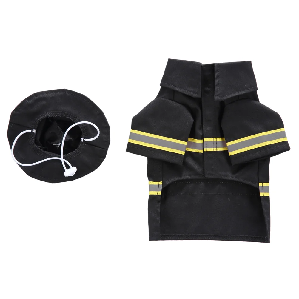 

Dog Costume Pet Firefighter Clothes Coat Fireman Cosplay Puppy Cat Apparel Costumeshat Performance Transformed