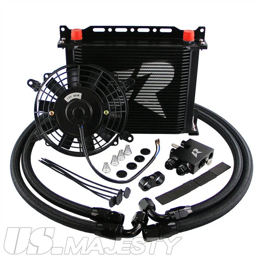 

30 Row Oil Cooler & 12V Fan for BMW 335i 335xi 335ixDrive-Sedan E90 335i 335is 335xi 335i xDrive-Coupe E92 335i Convertible E93