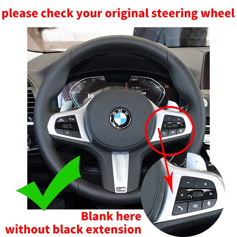 Чехол рулевого колеса автомобиля для BMW M Sport G30 G31 G32 G20 G21 G11 G12 G14 G15 G16 X3 G01 X4 G02 X5 G05 X7 G07