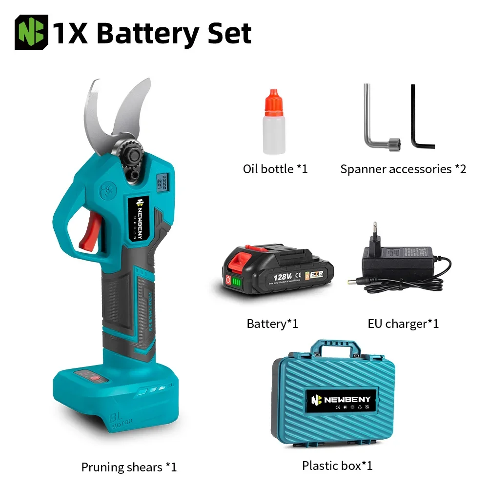 

NEWBENY Бесщеточный электрический секатор 4 передач 30 мм